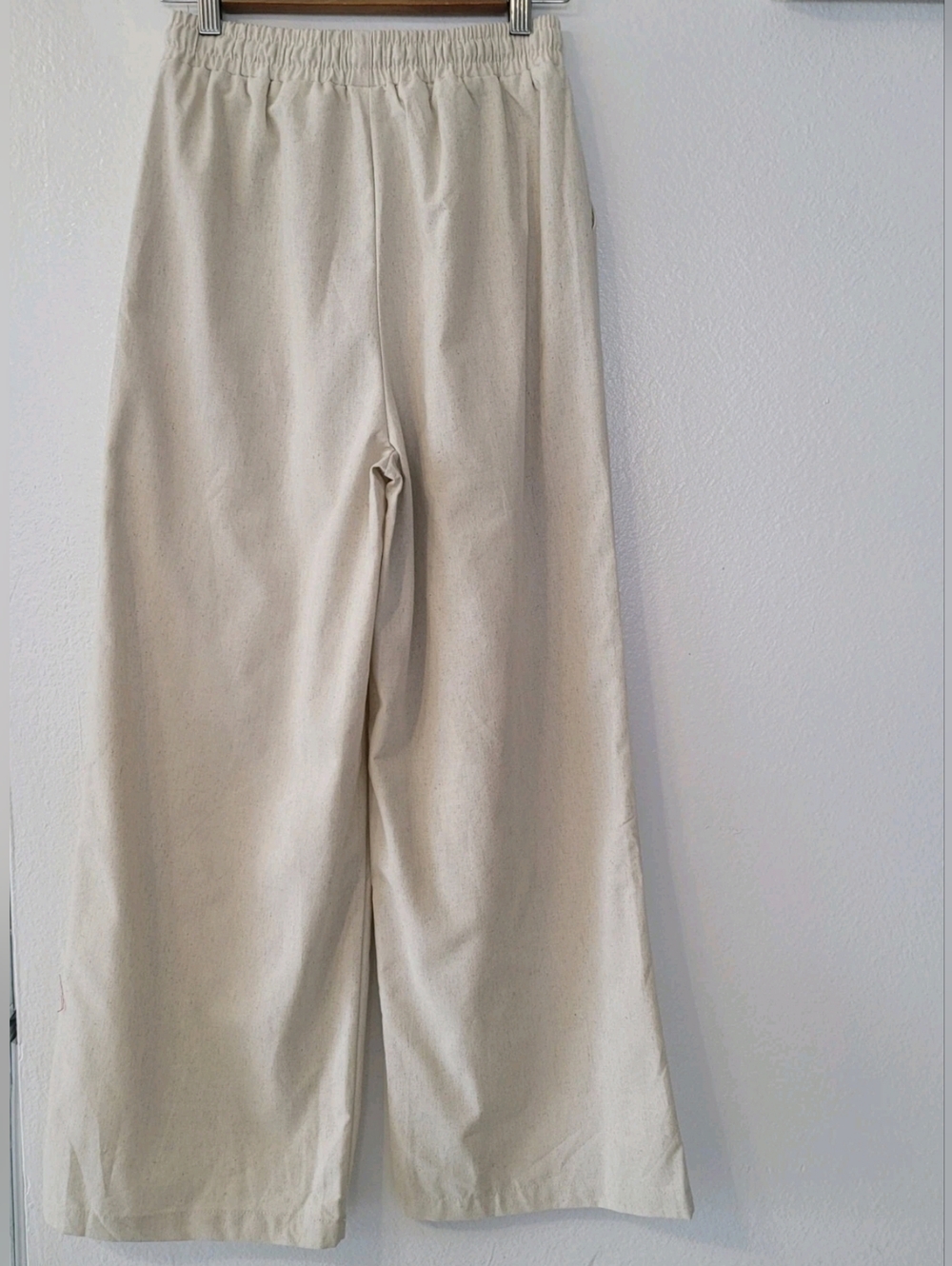 Commense Cream Wide Leg Linen-Blend Pants - Picture 5 of 12